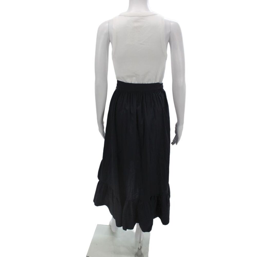 Cinq à Sept Women Black Sleeveless Scoop Neck Shift Dress Long Tie Waist Size M - Picture 3 of 6